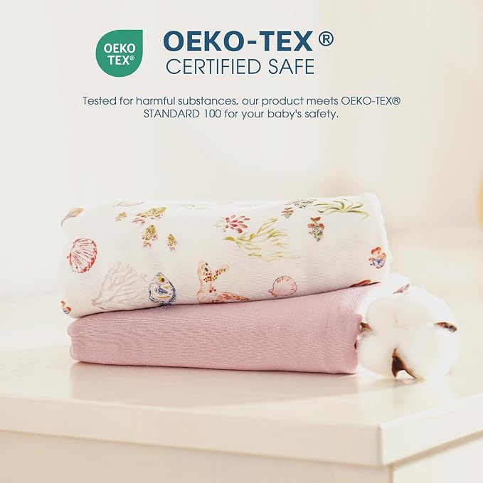 GRSSDER 2-Pack Ultra Soft Stretchy Jersey Knit Baby Swaddle Blankets, 33x44 | - Image 8