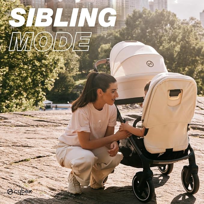 Cybex Gazelle S Stroller Modular Double Stroller for Infant and Toddler Includes Detachable Shopping Basket Over 20+ Configurations Folds Flat for Easy Storage Ocean Blue 28.4 pounds 1.0 Count
