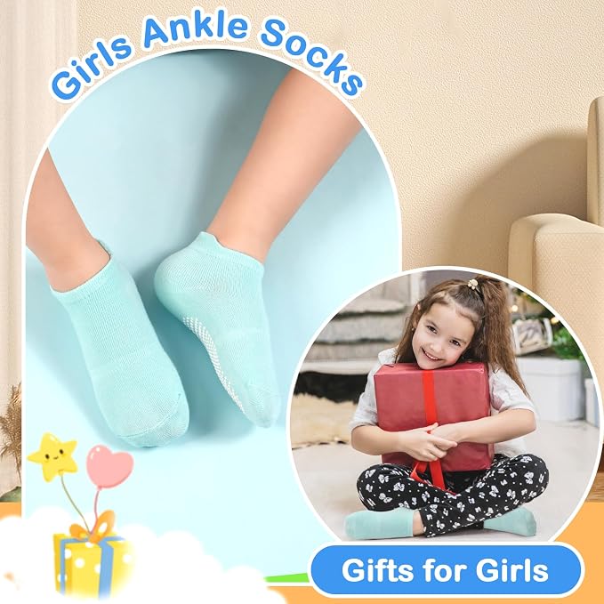 GRPSKCOS Non Slip Toddler Socks 15 Pairs Toddler Grip Anti Skid Low Cut Socks - Image 5