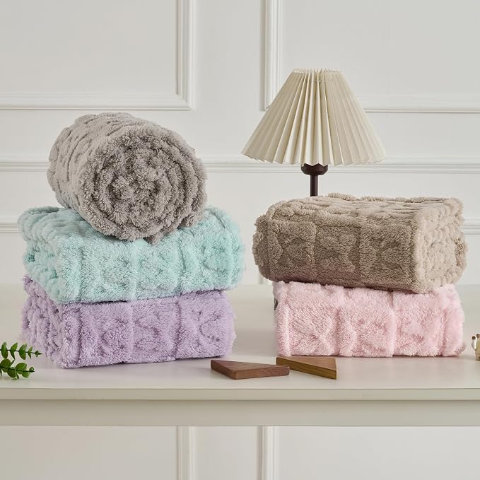 5 Pcs Baby Blanket Bow Checkerboard Ultra Soft Gift-Ready Plush - Image 3