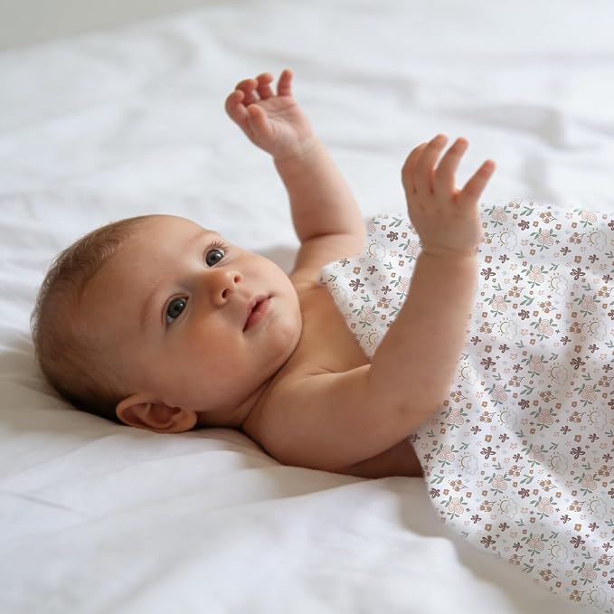 4 Set Muslin Swaddle Blankets Receiving Blanket - Image 9
