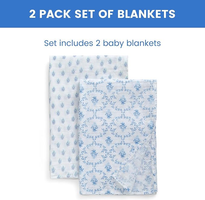 Delta Children 100% Cotton Muslin Baby Receiving Blankets - Image 6