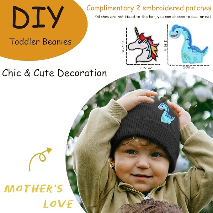 vidsel 100% Cotton Toddler Beanie Hats - Image 4