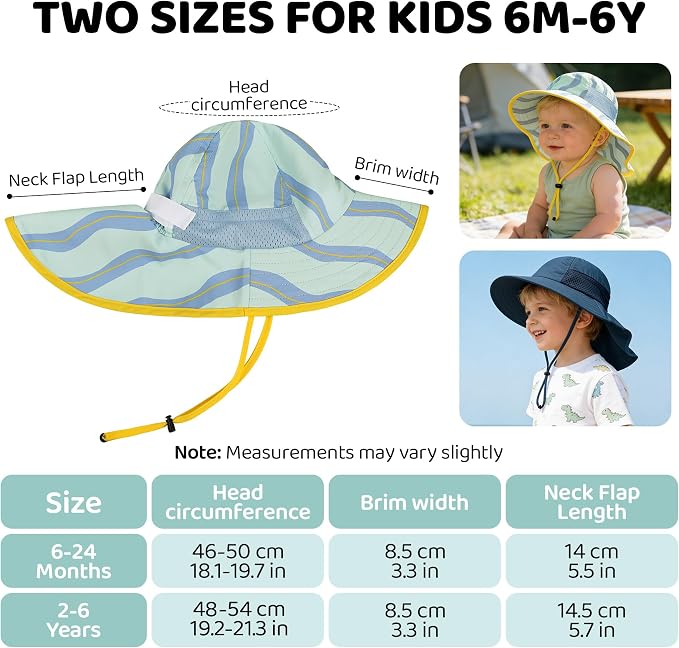Baby Sun Hat with Neck Flap UPF 50+ - Image 6