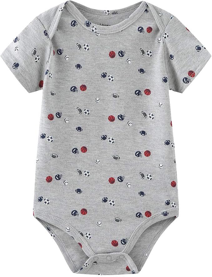 Kiddiezoom Newborn Baby Unisex Cotton One-Piece Bodysuits Baby Gift 5-Pack Baby - Image 2