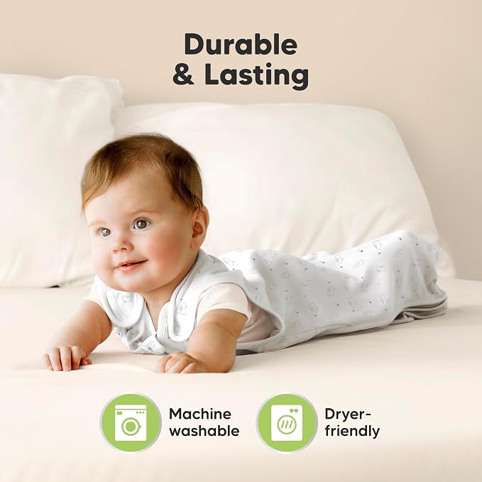 2-Pack Organic Baby Sleep Sacks, 100% Cotton 0.5TOG - Image 8