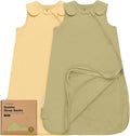 2-Pack Organic Baby Sleep Sacks, 100% Cotton 0.5TOG by KeaBabies