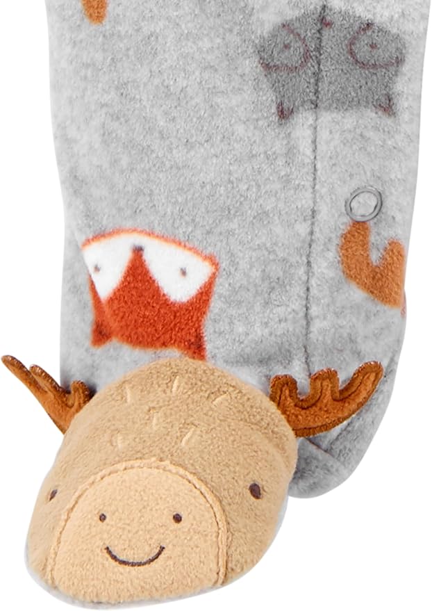 Simple Joys by Carter's Unisex Baby 2-pack Neutral Fleece Footed Sleep and Play - Image 4