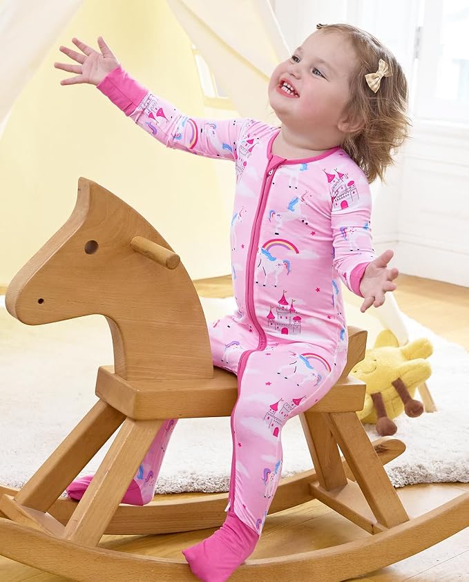 babee Reshinee Viscose derived from bamboo Baby Pajamas Convertible Footie - Image 2