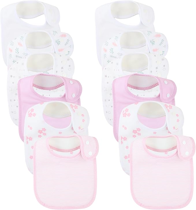 Baby Bibs Soft and Absorbent Organic Cotton Bandana Drool Bibs Set for Boys Girls Newborn 0-36 Months