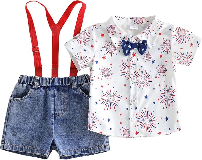 PUHHAPIEY Baby Boy Gentleman Wedding Outfit Dress Romper Suspender Pants | 0 3 by PUHHAPIEY