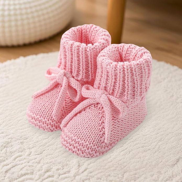 DSORVICD Newborn Baby Boys Girls Knitted Booties Soft Sole Shoes Socks - Image 2