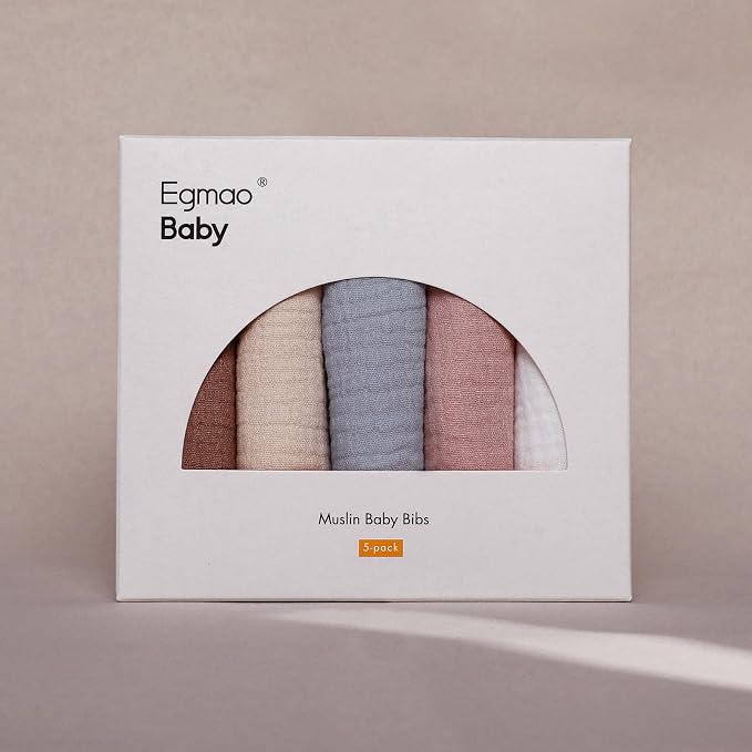 Muslin Baby Bibs for Drooling and Teething, Bibs for Boys Girls | Soft Cotton - Image 5