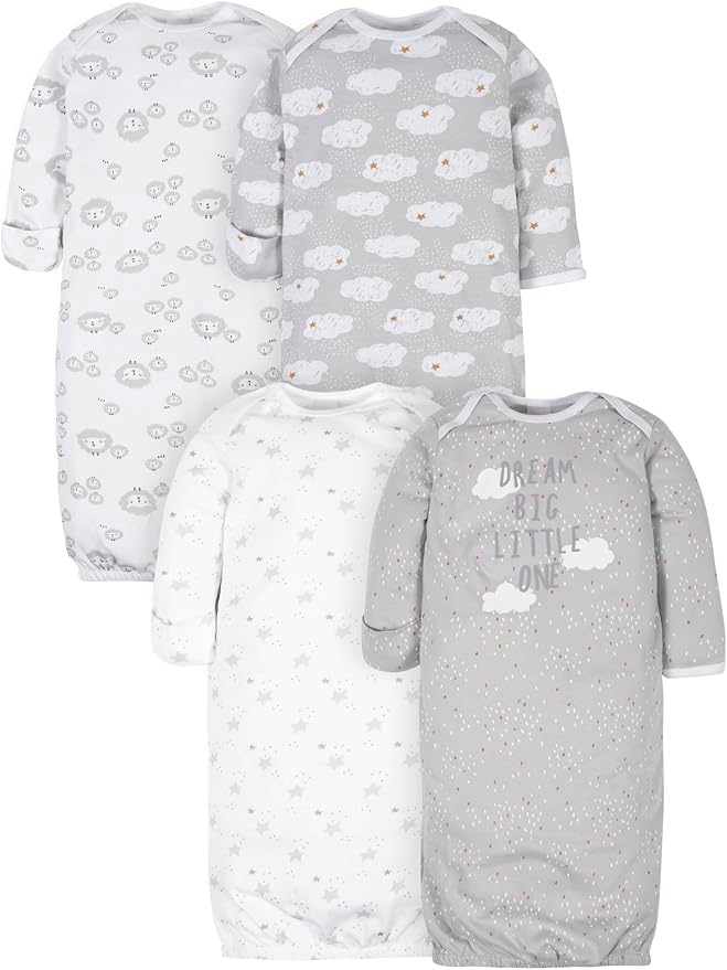 Gerber Baby Boys & Girls 4-Pack Sleeper Gown by Gerber