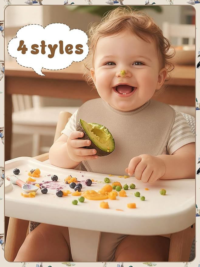 4 Pcs Baby Bandana Bib Cute Baby Nursery Decor Cotton Newborn Infant Feeding - Image 5