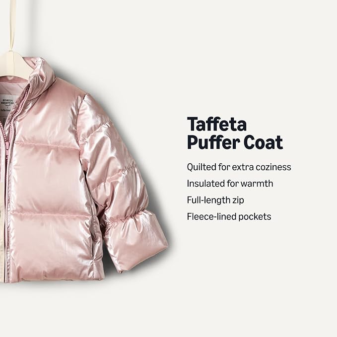 Amazon Essentials x Sofia Grainge Toddler and Baby Girls' Taffeta Puffer Jacket - Image 3