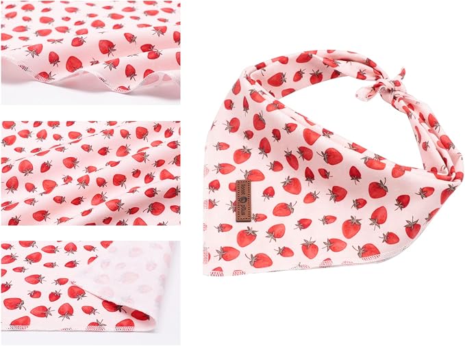 Lionet Paws Dog Bandana, Fabric Pink Dogs Kerchief - Image 6