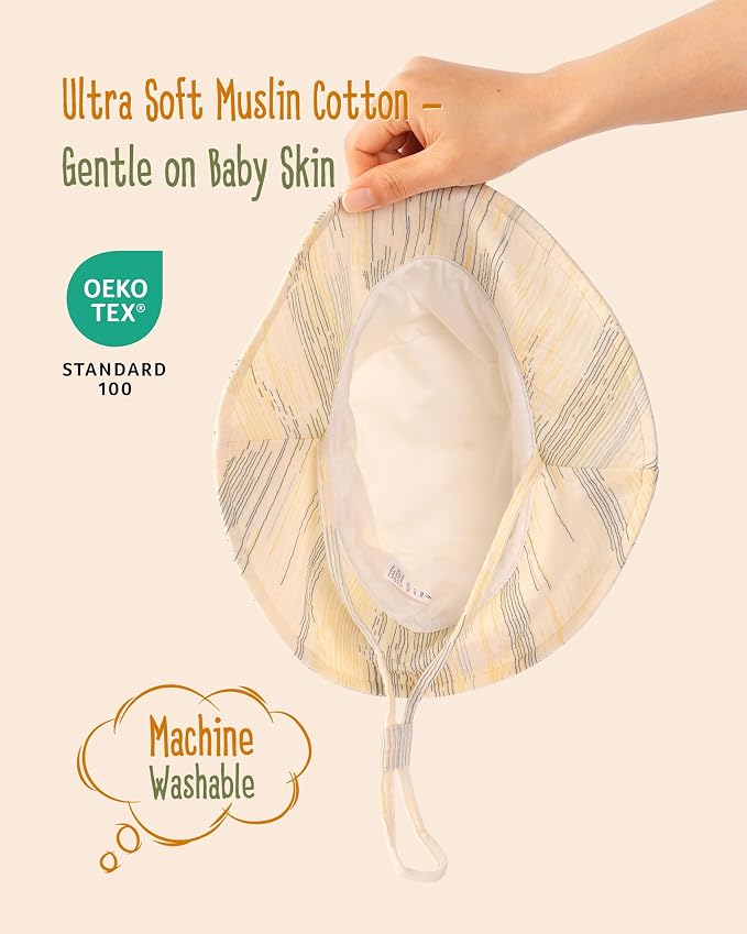 FURTALK Baby Sun Hat Muslin Cotton Toddler Bucket Hat - Image 2