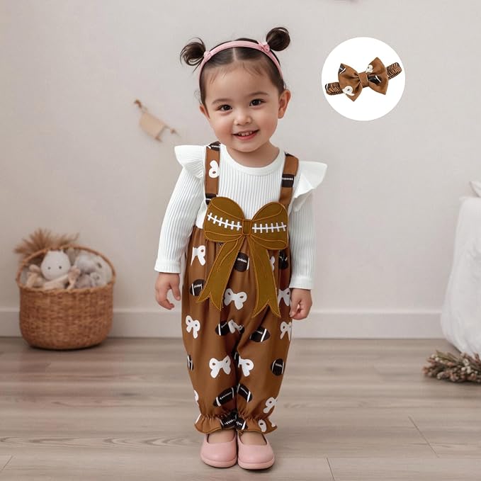Newborn Baby Girl Clothes Ruffle Sleeve Jumpsuit Corduroy Floral - Image 2
