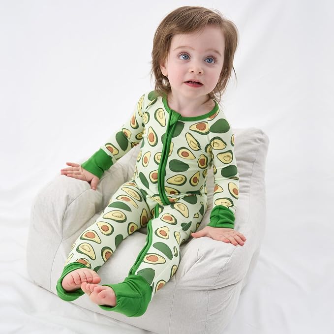 pureborn Baby Sleeper Viscose from Bamboo Zipper Footies 0-24 Months - Image 2