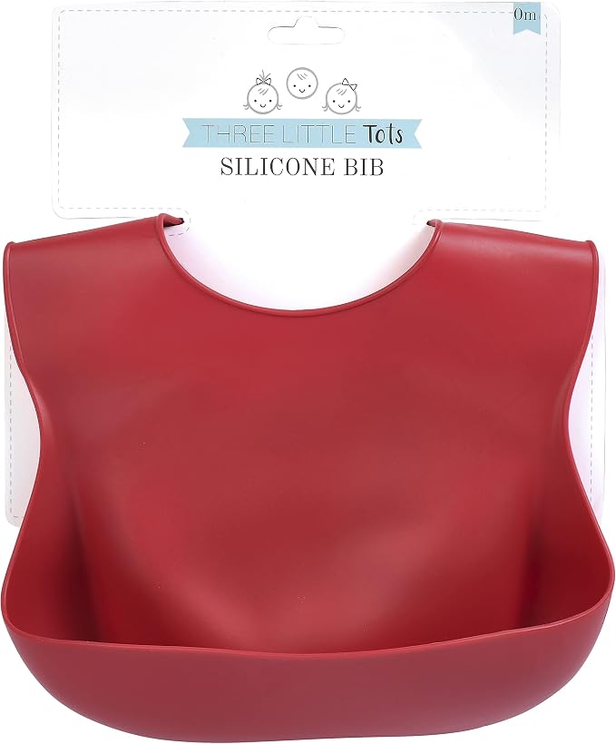 Three Little Tots Modern Silicone Baby Bib – Adjustable Fit Waterproof Catch - Image 2