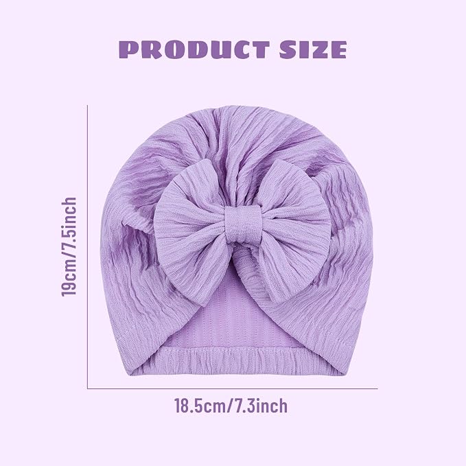 Cinaci 4 Pieces Baby Girls Turban Hats - Image 2