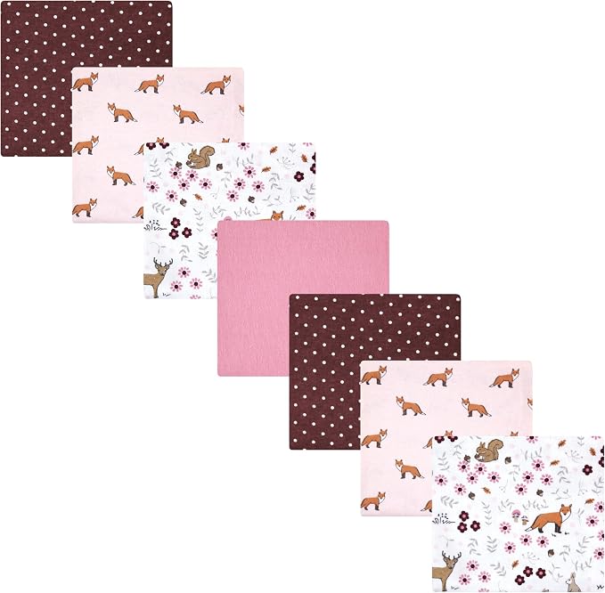 Hudson Baby Unisex Baby Cotton Flannel Receiving Blankets Bundle, Woodland by HudsonBaby