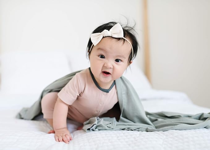 Copper Pearl Swaddle Blankets for Newborns | Soft Stretchy Receiving Blankets - Image 9