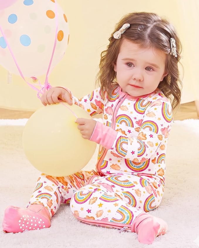 babee Reshinee Viscose Derived from Bamboo Baby Footie Pajamas Convertible - Image 6
