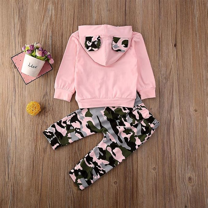 FYBITBO 2Pcs Baby Girls Fall Winter Clothes Mamas Bestie Hoodie Sweatshirt Tops - Image 7