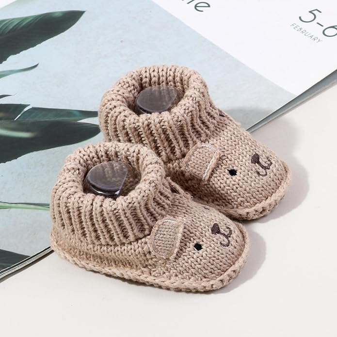 Infant Baby Boys Girls Knitted Booties Soft Cute First Walking Socks Shoes | - Image 6