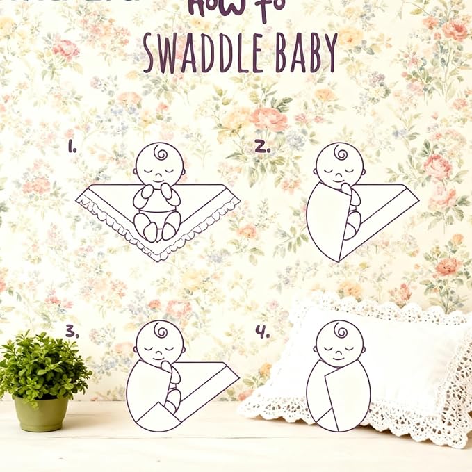 New Flannel Receiving Blankets 4 Pcs, Baby Swaddle Blankets, Infant Flannel - Image 4
