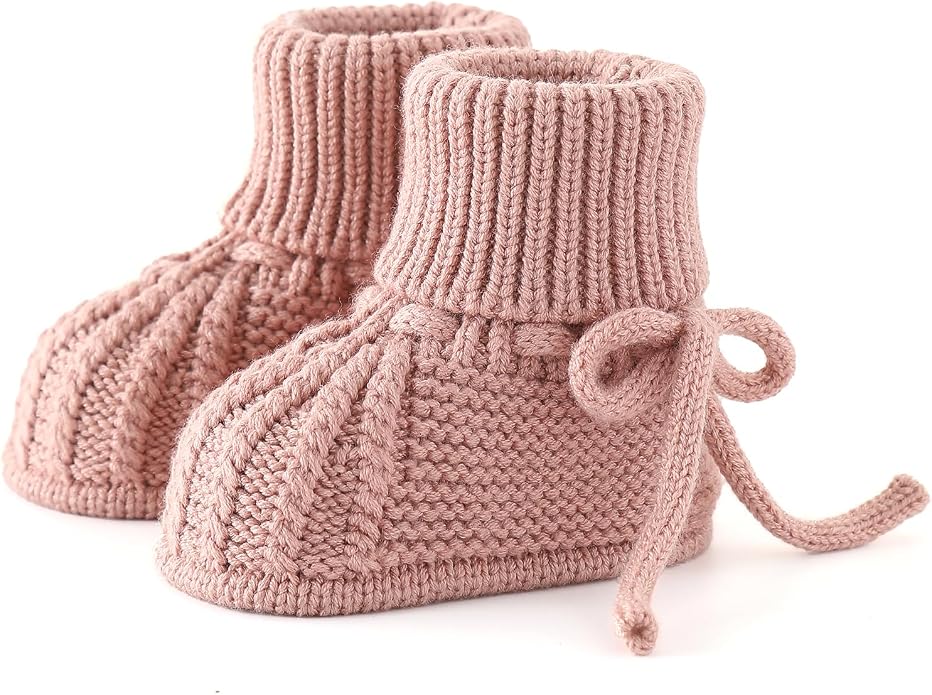 Baby Booties Soft Knit Baby Shoes by LOYFOKY