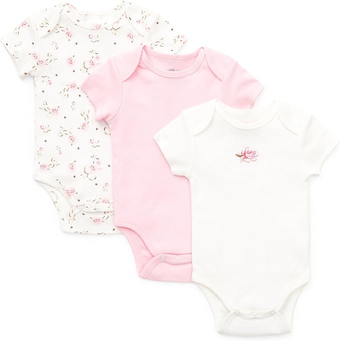 Little Me Clothes for Baby Girls' 3-Pack 100% Cotton Bodysuits - Image 7
