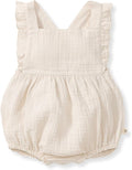 Burt's Bees Baby Girls Bubble Romper, 100% Organic Cotton One-piece Shortall by BurtsBeesBaby