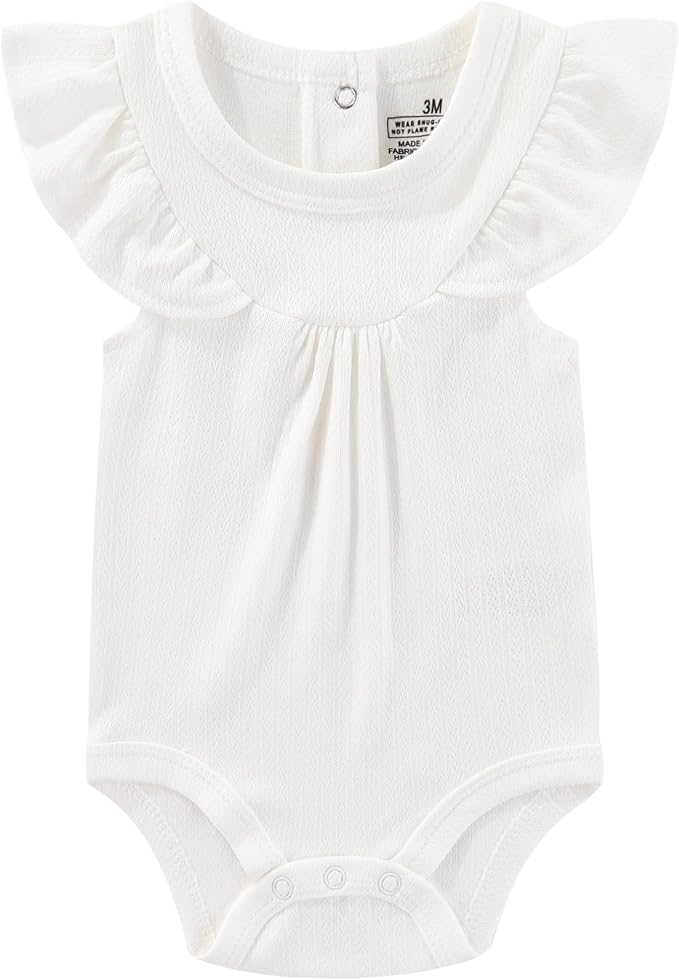 Baby Bodysuits Ribbed Mix Summer Newborn Boy Girl Clothes 5-pack | Multiple - Image 5
