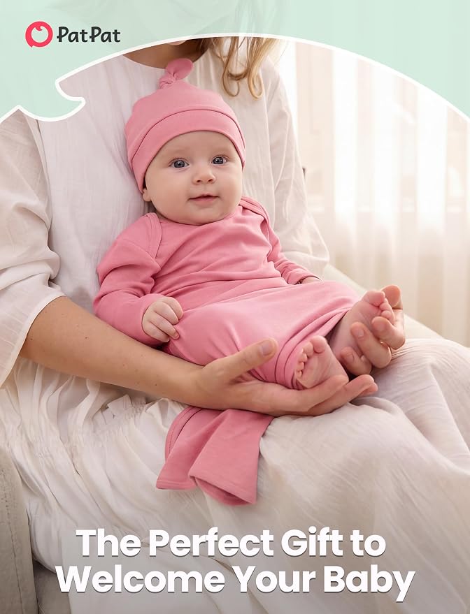 PATPAT Baby Sleeper Gown with Hat - Image 2
