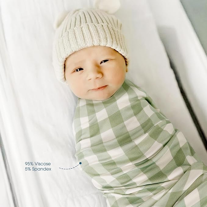 3-Pack Ultra Soft Stretchy Jersey Knit Baby Swaddle Blankets, 33x44 | Snug - Image 4
