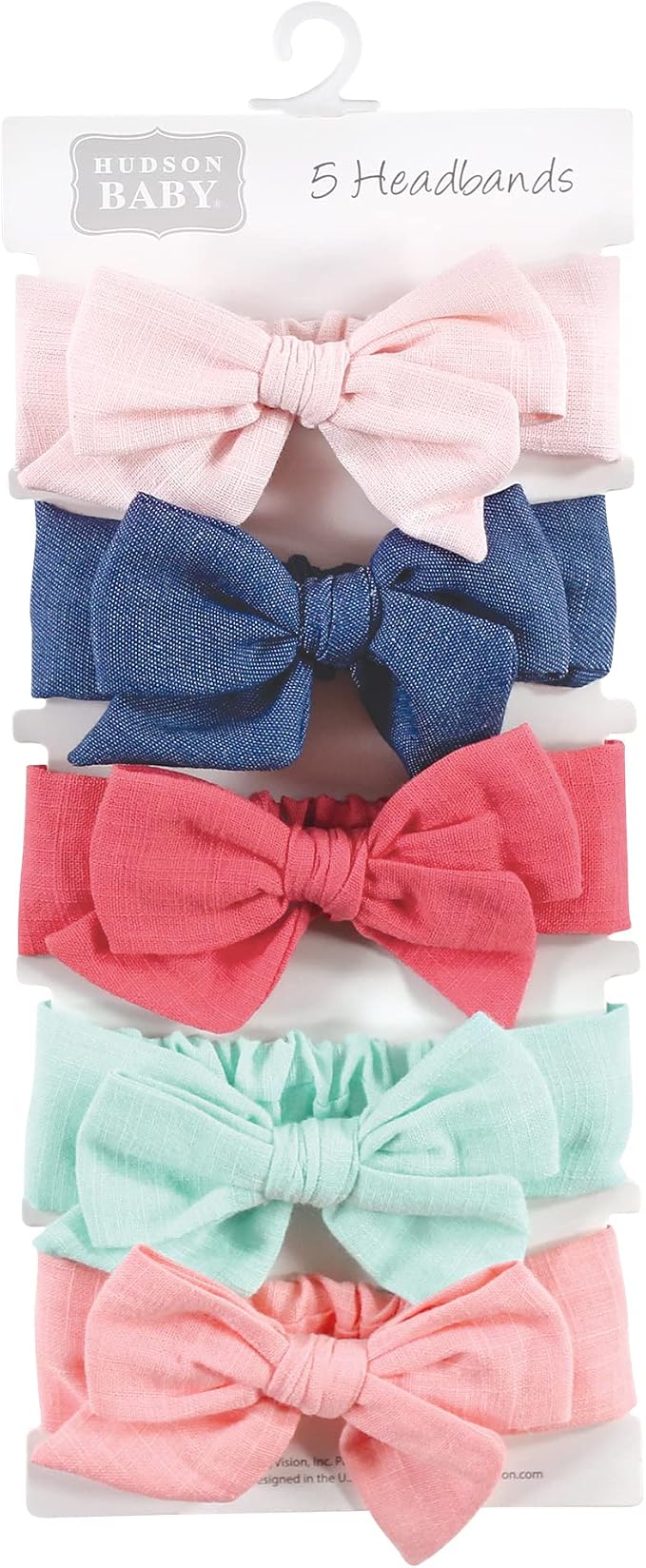 Hudson Baby Cotton and Synthetic Headbands, Size 0-24 Months - Image 2