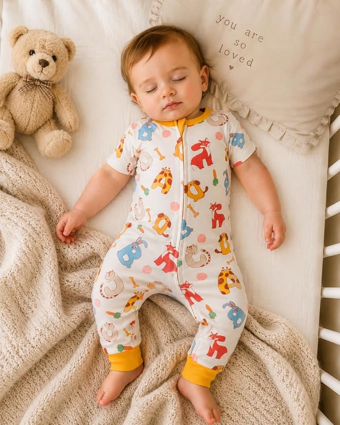 GUISBY Baby Cotton Footless Zipper Pajamas | 100% Cotton Comfort, Easy Zipper - Image 6