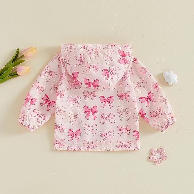 Toddler Windbreaker Jacket Baby Girl Hooded Zip Up Sweatshirt Winter Jacket - Image 5