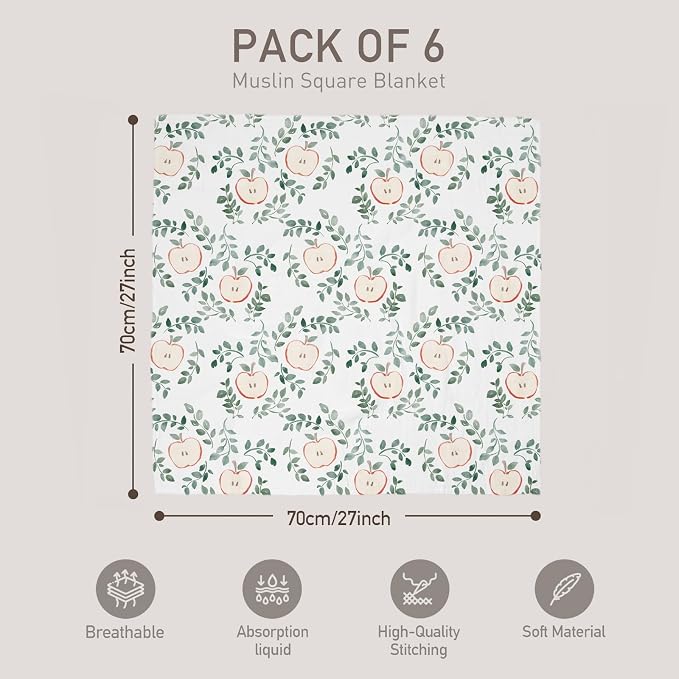 GLLQUEN BABY Receiving Blankets Muslin Swaddle Blanket - Image 4