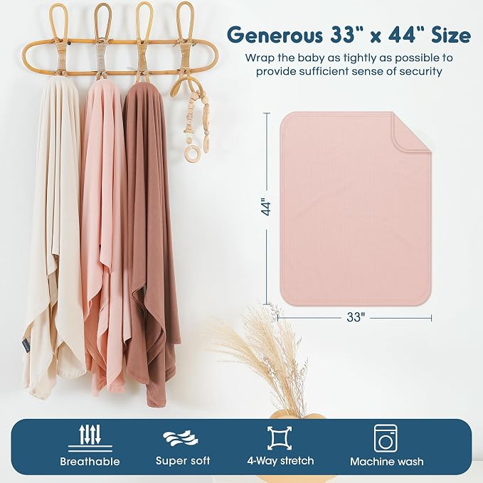 3 Pack Newborn Swaddle Blankets - Image 2