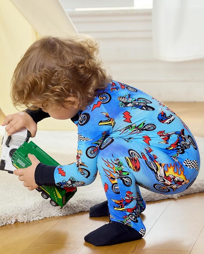 babee Reshinee Bamboo Viscose Baby Footie Pajama, Zipper Sleeper Boys Girls | - Image 9