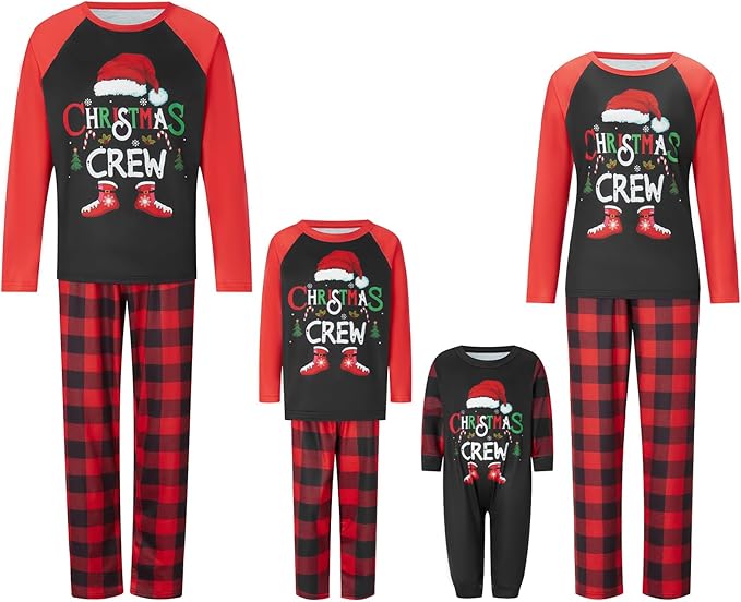Awoscut Family Christmas Pajamas Matching Pajamas for Family, Xmas PJs Sets Holiday Sleepwear
