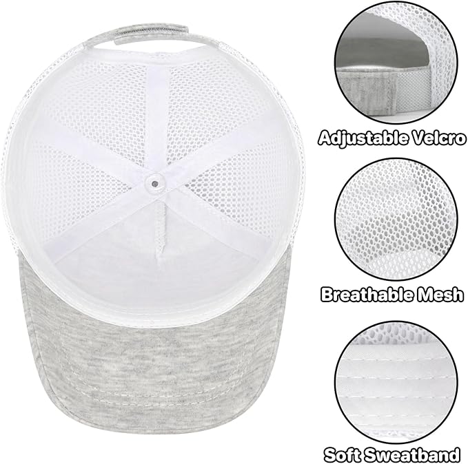 qikqik Baby Baseball Cap Toddler Baseball Hat with Mesh Infant Sun Hat UPF 50+ Baby Ball Cap Toddler Girl Hats Kids Hat Boys