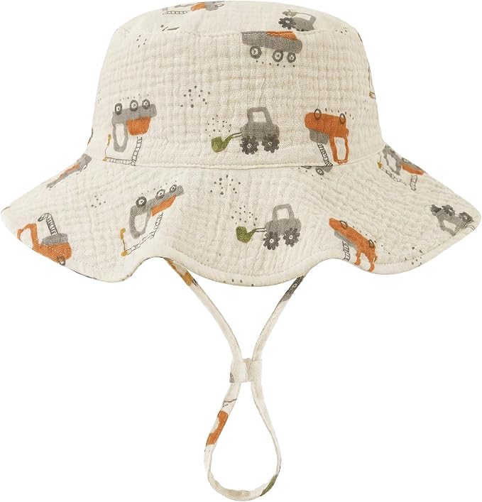 Muslin Baby Sun Hat Sun Protection Baby Toddler Bucket Hats by HONGTEYA