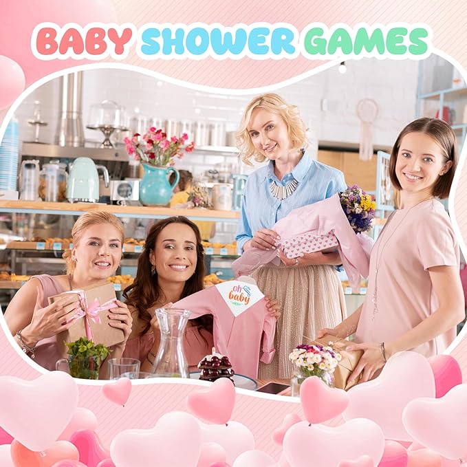 NACHLYNN 165 Pcs White Baby Bibs Baby Shower Games Set Including 36 Blank Baby Bibs 36 Stencils 80 Clothespins 12 Fabric Markers 1 Hemp Rope for Boys Girls Gender Reveal Party