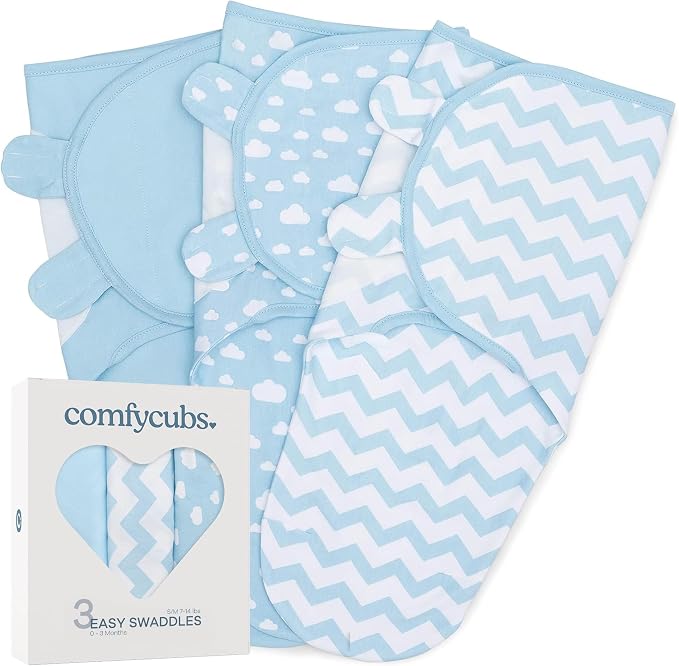 Comfy Cubs Easy Swaddle Blanket, 3 Pk Small by ComfyCubs