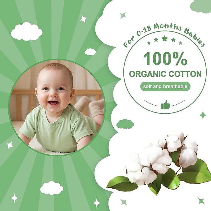 Bafeicao Baby Boy Girl Bubble Romper Infant Toddler T-Shirt Bodysuit | Organic - Image 2